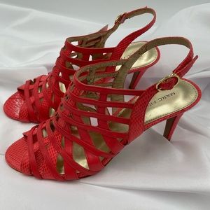 Marc Fisher Orange / Coral Heels Womens Size 9 NEW WITH TAGS